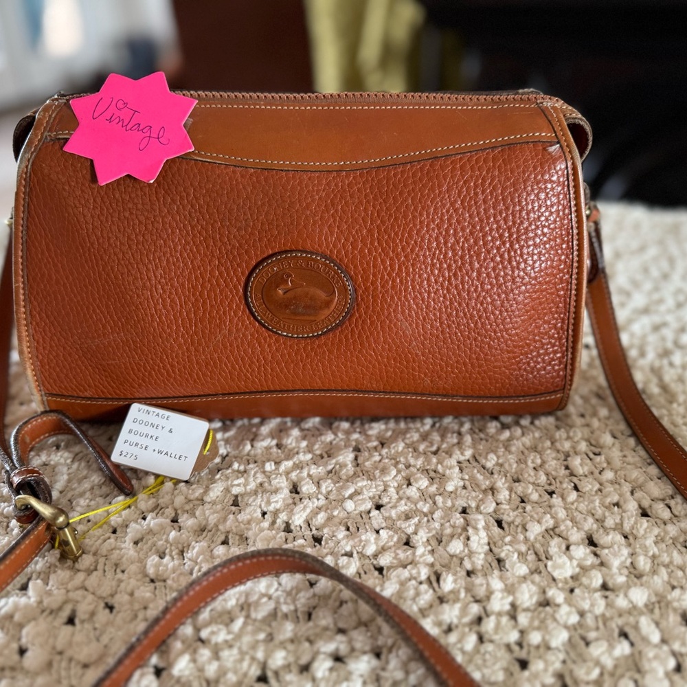 Rooney & Bourke Vintage Brown Leather Crossbody Bag & Matching Wallet